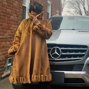 Faux Mink Swing Stroller